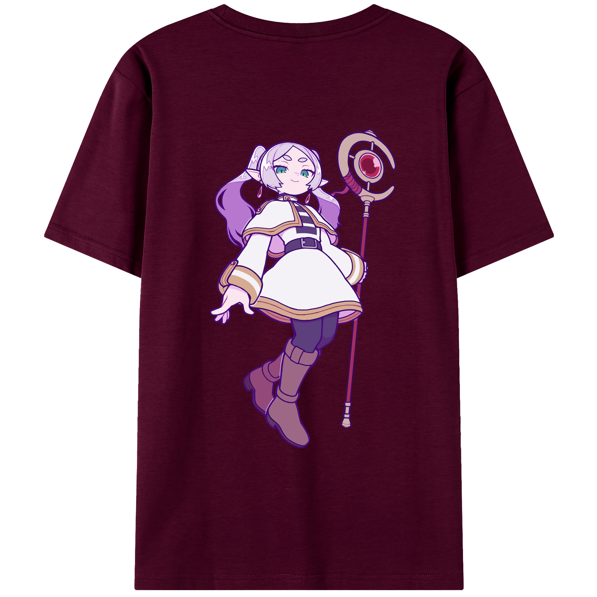 （画像用） 葬送のフリーレン Frieren レディース半袖Tシャツ(バックプリント)